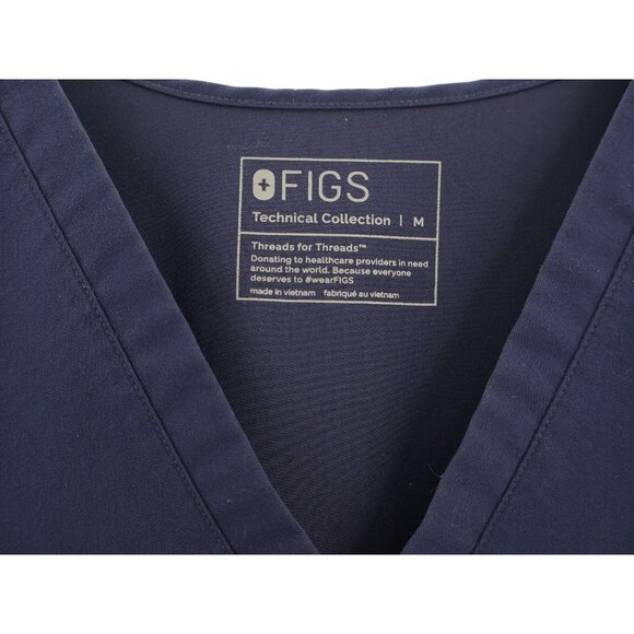 FIGS Women’s Casma Scrub Top Navy Blue Size Medium Technical Comfort F1100 - Picture 8 of 16